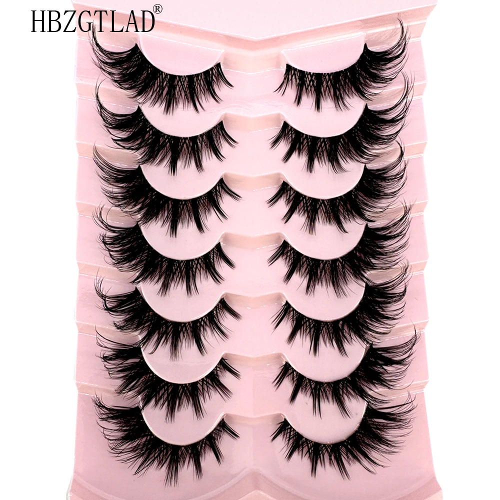 Eyelash Extension Human Hair - 7/8 Pairs Cat Eye Eyelashes Manga